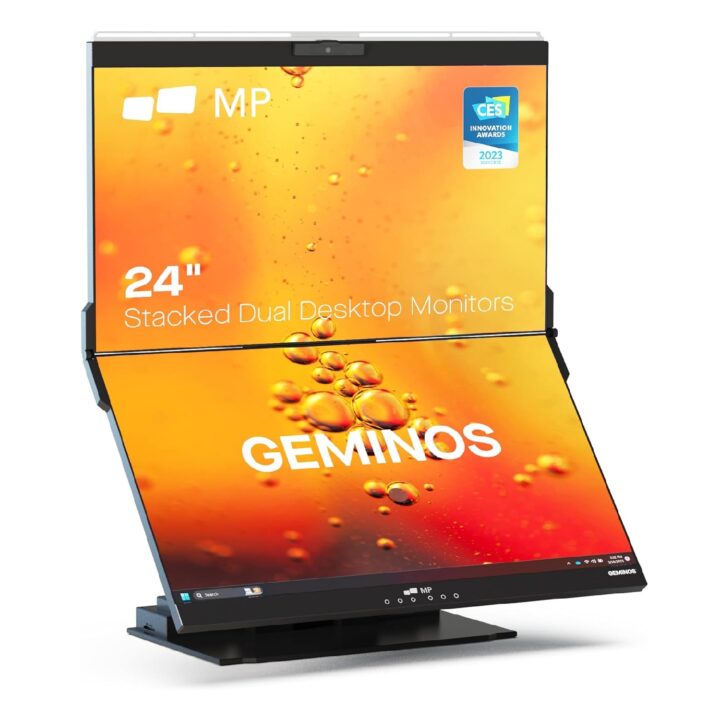 Geminos Dual 24″ Stacked Monitors