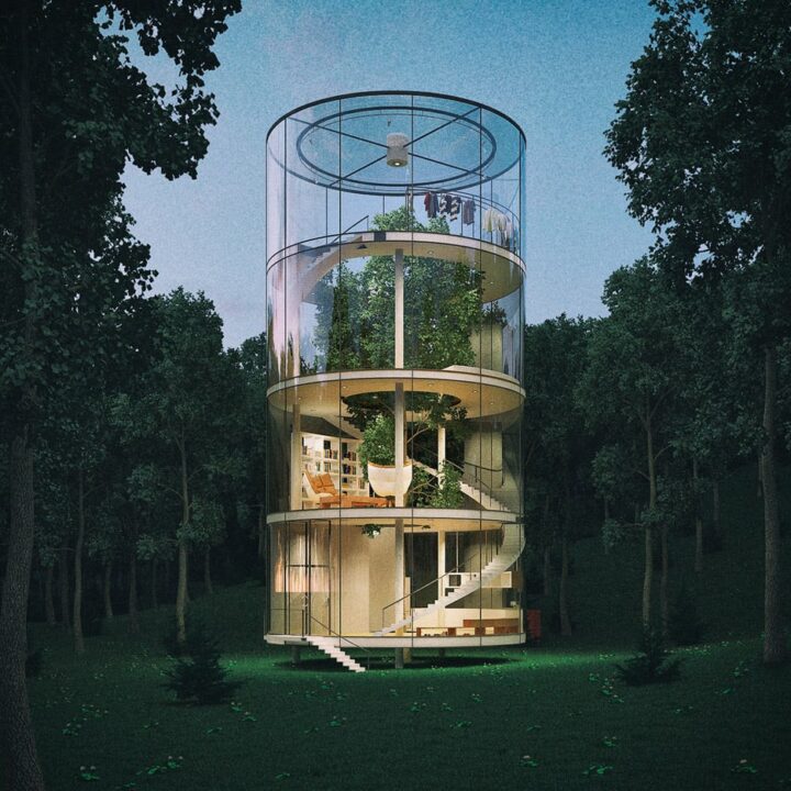 Giant Tubular Glass Tree House 2